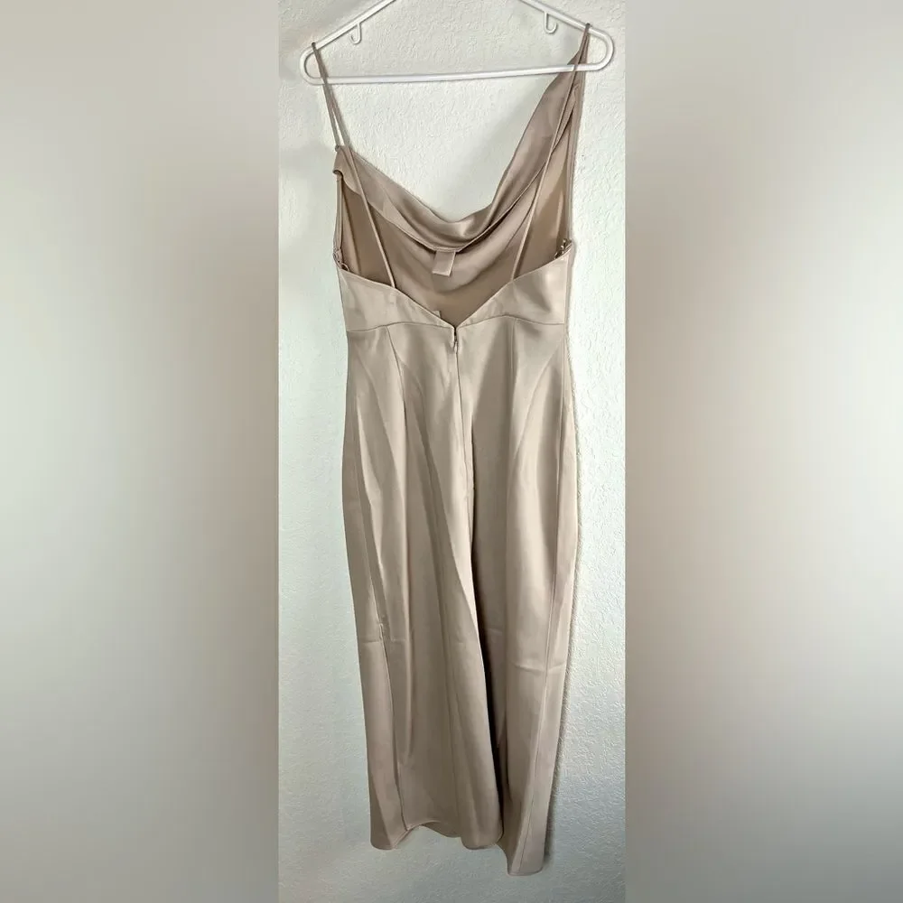 Anthropologie BHLD August Satin Charmeuse Midi Dress - Picture 6 of 15
